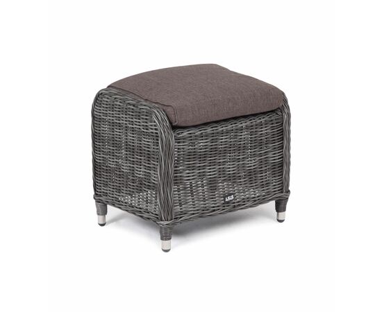 "Толедо" пуф плетеный, цвет графит, изображение 2 | Интернет магазин мебели и декора LifeDekor