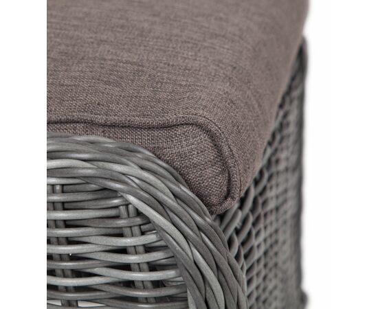 "Толедо" пуф плетеный, цвет графит, изображение 4 | Интернет магазин мебели и декора LifeDekor
