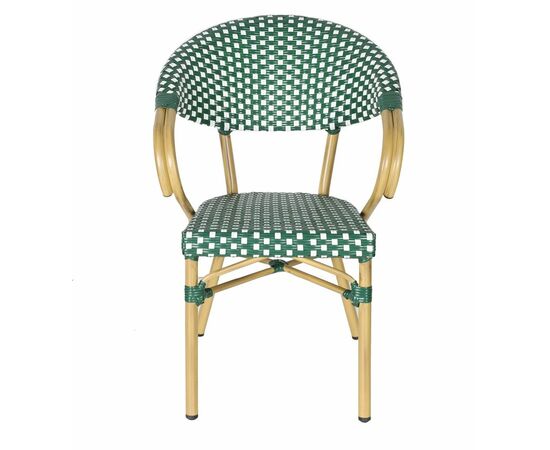 "Грас" плетеный стул из искусственного ротанга, цвет зеленый, изображение 2 | Интернет магазин мебели и декора LifeDekor