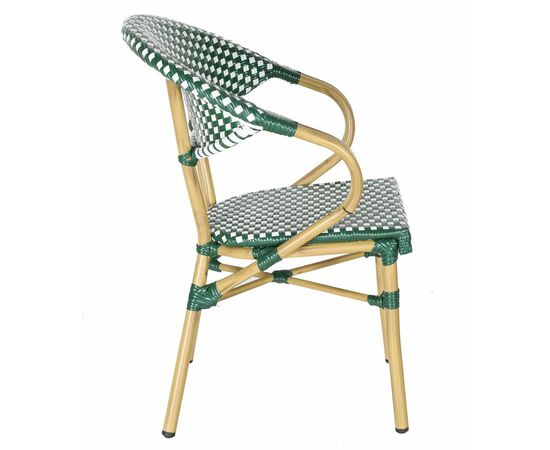 "Грас" плетеный стул из искусственного ротанга, цвет зеленый, изображение 3 | Интернет магазин мебели и декора LifeDekor