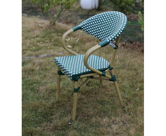 "Грас" плетеный стул из искусственного ротанга, цвет зеленый, изображение 5 | Интернет магазин мебели и декора LifeDekor
