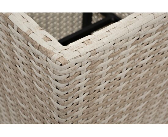 "Капучино" кашпо для цветов плетеное из искусственного ротанга, цвет бежевый, изображение 4 | Интернет магазин мебели и декора LifeDekor