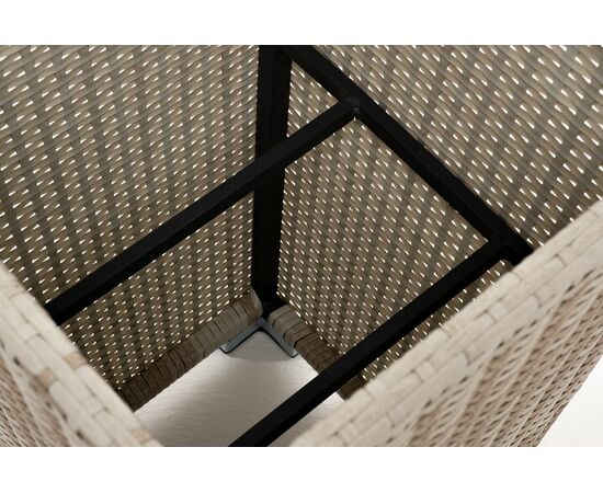 "Капучино" кашпо для цветов плетеное из искусственного ротанга, цвет бежевый, изображение 5 | Интернет магазин мебели и декора LifeDekor