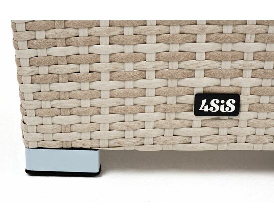 "Капучино" кашпо для цветов плетеное из искусственного ротанга, цвет бежевый, изображение 6 | Интернет магазин мебели и декора LifeDekor