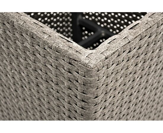 "Капучино" кашпо для цветов плетеное из искусственного ротанга, цвет бежевый, изображение 7 | Интернет магазин мебели и декора LifeDekor