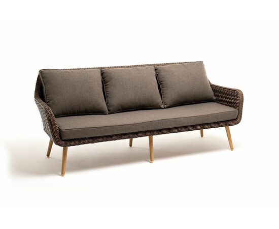 "Прованс" диван из искусственного ротанга трехместный, цвет коричневый, изображение 3 | Интернет магазин мебели и декора LifeDekor
