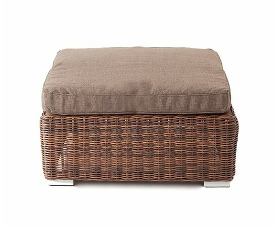 "Лунго" плетеная оттоманка с подушкой, цвет коричневый, изображение 2 | Интернет магазин мебели и декора LifeDekor