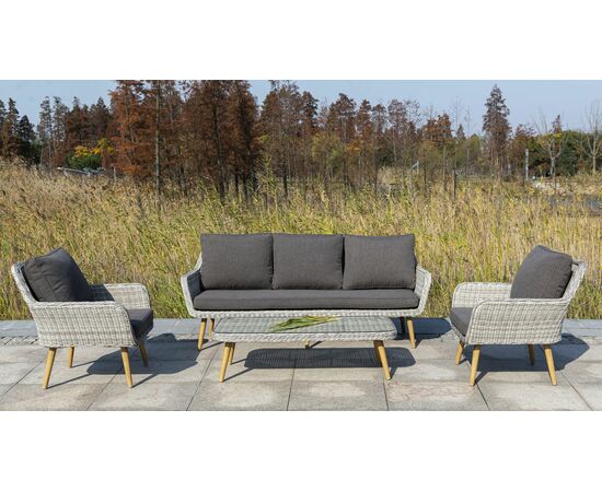 "Прованс" столик журнальный из ротанга, цвет бежевый, изображение 4 | Интернет магазин мебели и декора LifeDekor