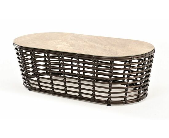 "Валенсия" журнальный столик из искусственного ротанга, цвет бронзовый | Интернет магазин мебели и декора LifeDekor