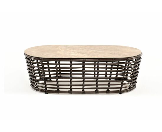 "Валенсия" журнальный столик из искусственного ротанга, цвет бронзовый, изображение 2 | Интернет магазин мебели и декора LifeDekor