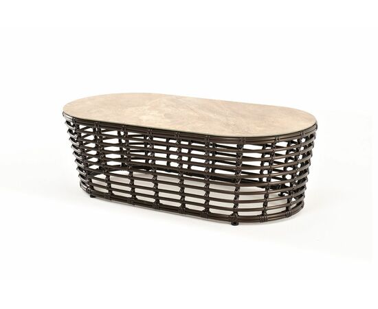 "Валенсия" журнальный столик из искусственного ротанга, цвет бронзовый, изображение 3 | Интернет магазин мебели и декора LifeDekor