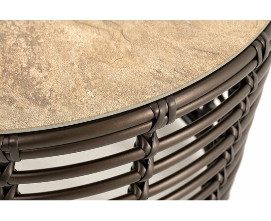 "Валенсия" журнальный столик из искусственного ротанга, цвет бронзовый, изображение 4 | Интернет магазин мебели и декора LifeDekor