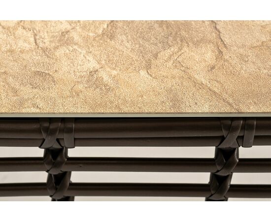 "Валенсия" журнальный столик из искусственного ротанга, цвет бронзовый, изображение 5 | Интернет магазин мебели и декора LifeDekor