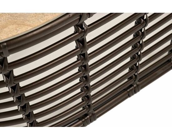 "Валенсия" журнальный столик из искусственного ротанга, цвет бронзовый, изображение 6 | Интернет магазин мебели и декора LifeDekor