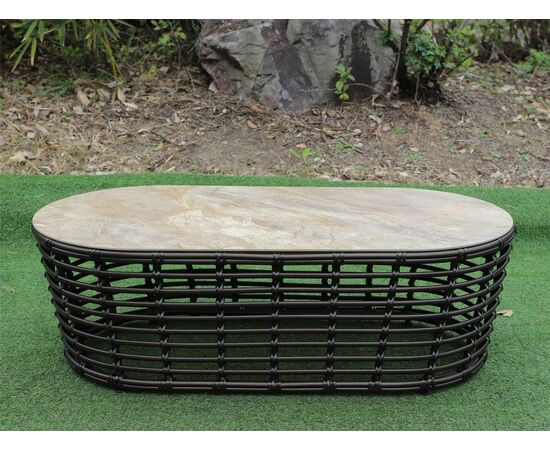 "Валенсия" журнальный столик из искусственного ротанга, цвет бронзовый, изображение 9 | Интернет магазин мебели и декора LifeDekor