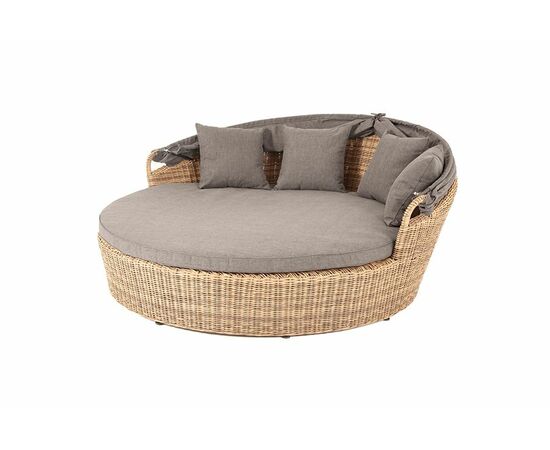 "Стильяно" плетеная кровать круглая, цвет соломенный, изображение 10 | Интернет магазин мебели и декора LifeDekor