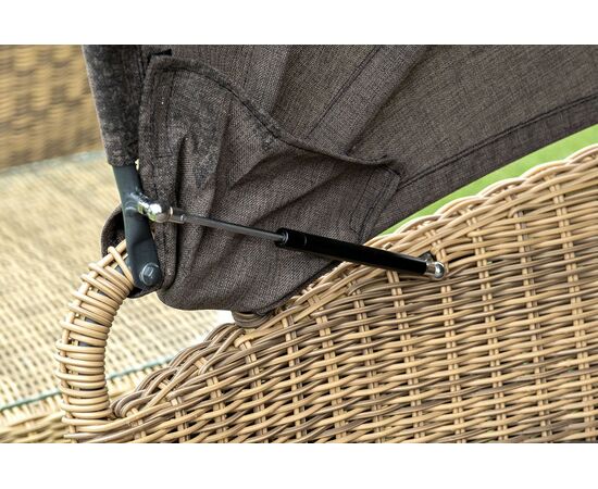 "Стильяно" плетеная кровать круглая, цвет соломенный, изображение 17 | Интернет магазин мебели и декора LifeDekor