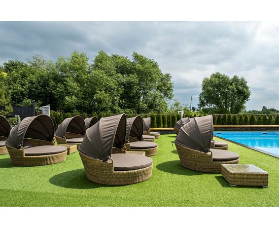 "Стильяно" плетеная кровать круглая, цвет соломенный, изображение 24 | Интернет магазин мебели и декора LifeDekor