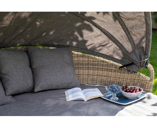 "Стильяно" плетеная кровать круглая, цвет соломенный, изображение 33 | Интернет магазин мебели и декора LifeDekor