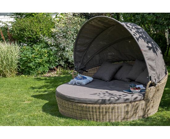 "Стильяно" плетеная кровать круглая, цвет соломенный, изображение 37 | Интернет магазин мебели и декора LifeDekor