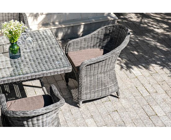 "Эспрессо" обеденная группа плетеная, цвет графит, изображение 5 | Интернет магазин мебели и декора LifeDekor