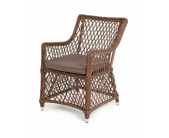 "Латте" плетеное кресло из искусственного ротанга, цвет коричневый | Интернет магазин мебели и декора LifeDekor