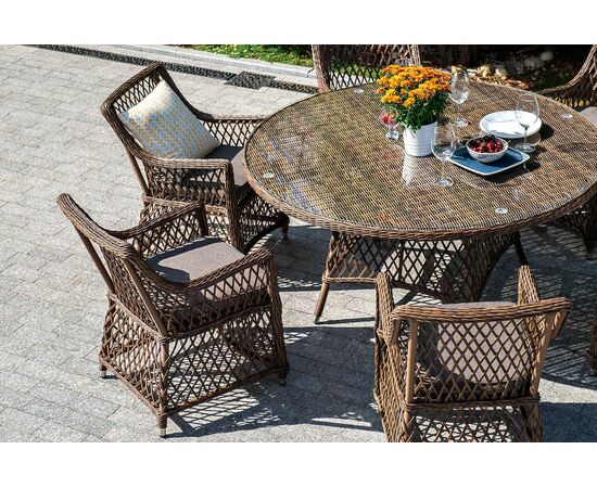 "Латте" плетеное кресло из искусственного ротанга, цвет коричневый, изображение 7 | Интернет магазин мебели и декора LifeDekor