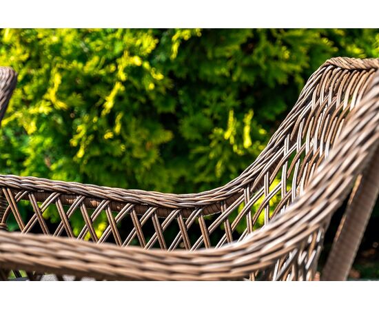 "Латте" плетеное кресло из искусственного ротанга, цвет коричневый, изображение 10 | Интернет магазин мебели и декора LifeDekor