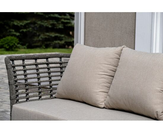 "Валенсия" лаунж-зона из искусственного ротанга, цвет серый, изображение 13 | Интернет магазин мебели и декора LifeDekor