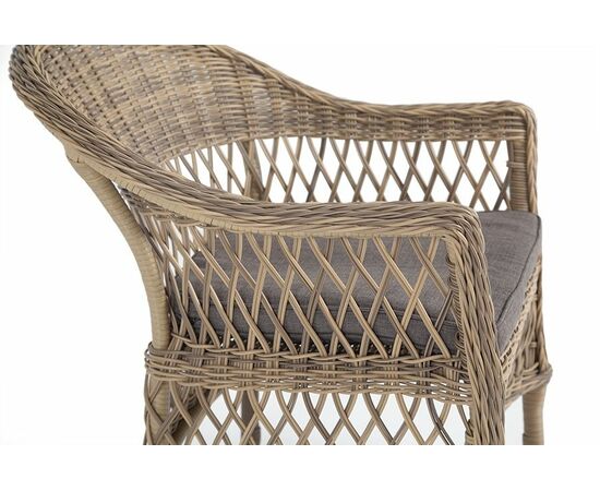 "Сицилия" плетеный стул из искусственного ротанга, цвет соломенный, изображение 3 | Интернет магазин мебели и декора LifeDekor