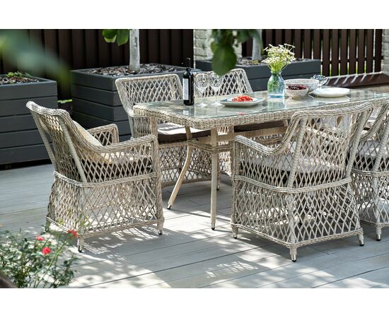 "Латте" плетеное кресло из искусственного ротанга, цвет бежевый, изображение 4 | Интернет магазин мебели и декора LifeDekor