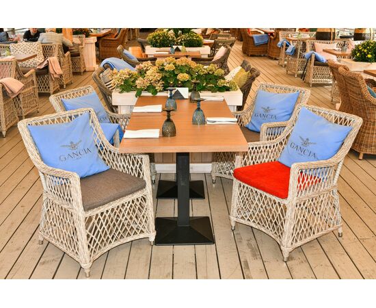 "Латте" плетеное кресло из искусственного ротанга, цвет бежевый, изображение 13 | Интернет магазин мебели и декора LifeDekor