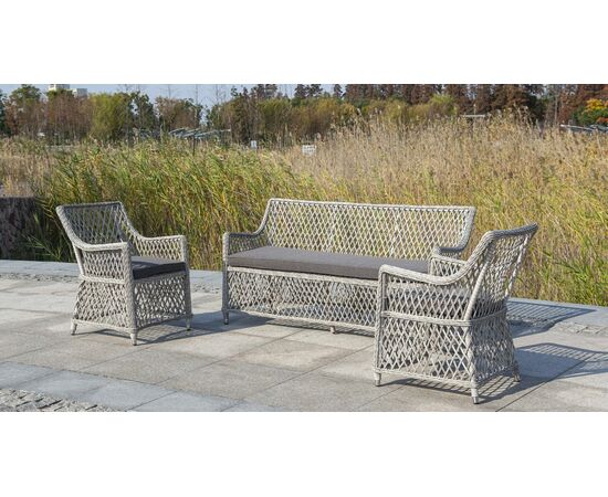 "Латте" плетеное кресло из искусственного ротанга, цвет бежевый, изображение 15 | Интернет магазин мебели и декора LifeDekor