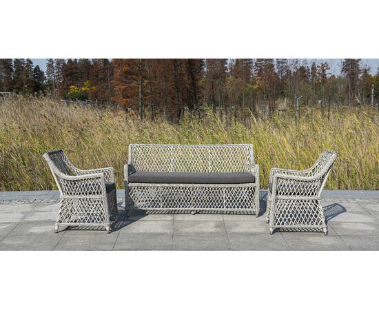 "Латте" плетеное кресло из искусственного ротанга, цвет бежевый, изображение 17 | Интернет магазин мебели и декора LifeDekor