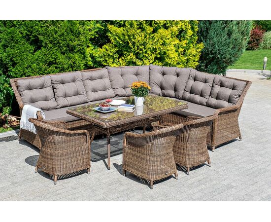 "Латте" плетеный стол из искусственного ротанга 160х90см, цвет коричневый, изображение 6 | Интернет магазин мебели и декора LifeDekor