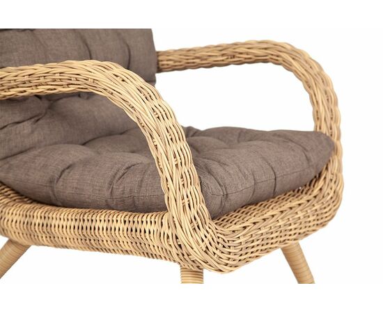 "Толедо" кресло плетеное с подушками, цвет соломенный, изображение 4 | Интернет магазин мебели и декора LifeDekor