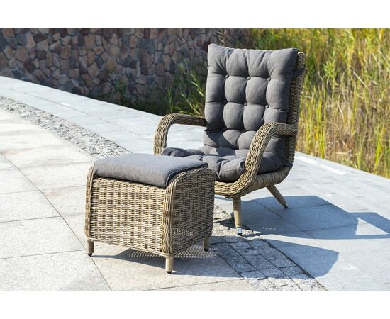 "Толедо" кресло плетеное с подушками, цвет соломенный, изображение 7 | Интернет магазин мебели и декора LifeDekor