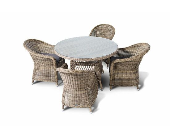 "Равенна" обеденная группа плетеная, цвет соломенный, изображение 2 | Интернет магазин мебели и декора LifeDekor