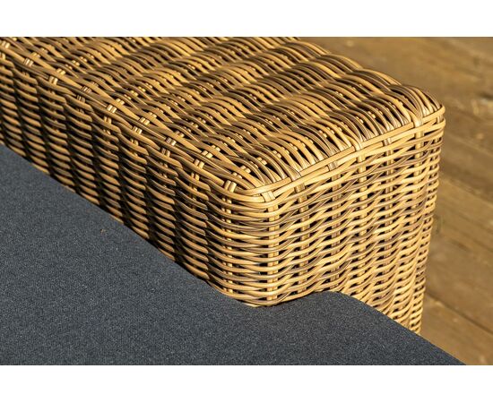 "Капри" трансформирующаяся лаунж-зона из искусственного ротанга, цвет соломенный, изображение 22 | Интернет магазин мебели и декора LifeDekor