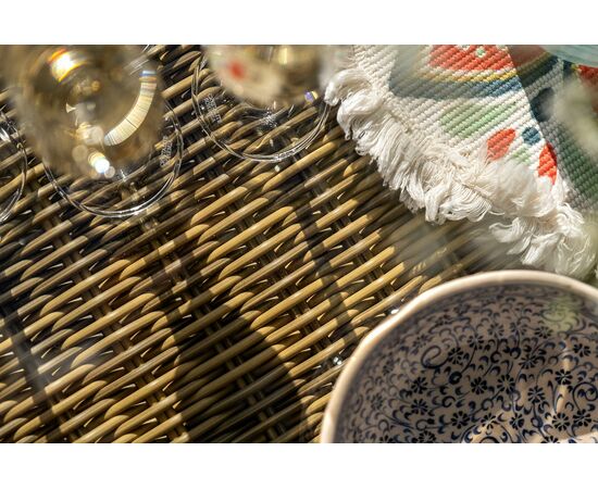 "Капри" трансформирующаяся лаунж-зона из искусственного ротанга, цвет соломенный, изображение 28 | Интернет магазин мебели и декора LifeDekor