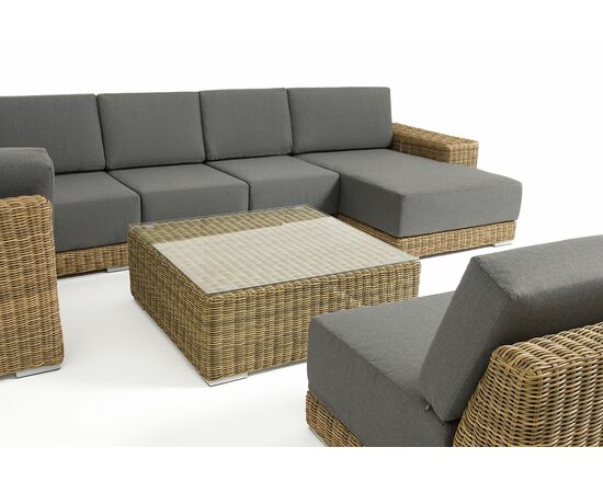 "Капри" трансформирующаяся лаунж-зона из искусственного ротанга, цвет соломенный, изображение 35 | Интернет магазин мебели и декора LifeDekor