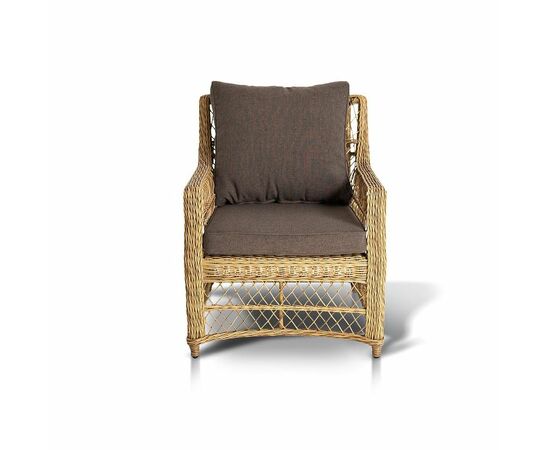 "Гранд Латте" кресло из искусственного ротанга, цвет соломенный, изображение 2 | Интернет магазин мебели и декора LifeDekor