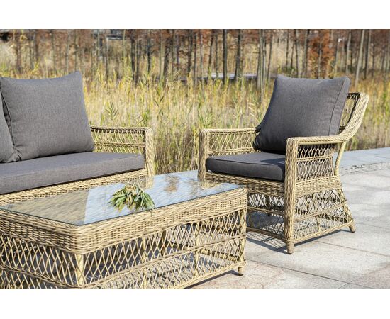 "Гранд Латте" кресло из искусственного ротанга, цвет соломенный, изображение 6 | Интернет магазин мебели и декора LifeDekor