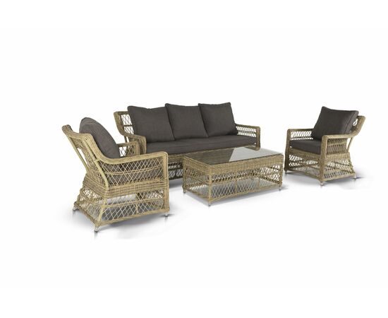 "Гранд Латте" кресло из искусственного ротанга, цвет соломенный, изображение 9 | Интернет магазин мебели и декора LifeDekor