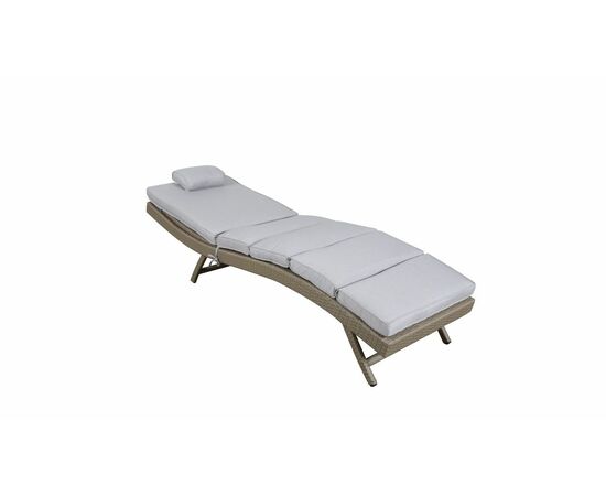 "Лиссабон" шезлонг из искусственного ротанга, цвет соломенный, изображение 3 | Интернет магазин мебели и декора LifeDekor