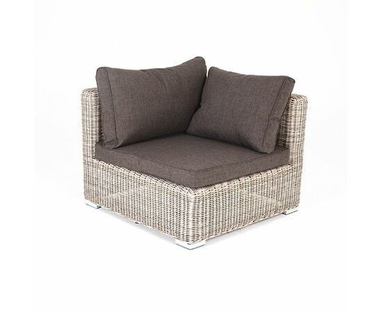 "Лунго" модуль диванный угловой с подушками, цвет бежевый | Интернет магазин мебели и декора LifeDekor