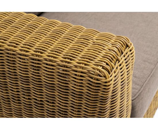 "Боно" диван из искусственного ротанга трехместный, цвет соломенный, изображение 8 | Интернет магазин мебели и декора LifeDekor
