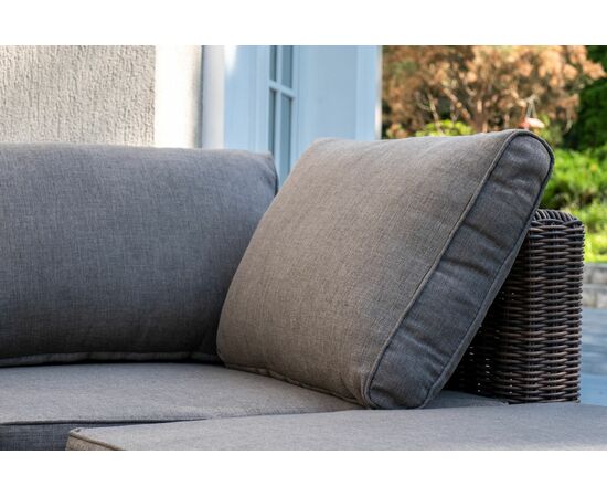 "Лунго" трансформирующаяся лаунж-зона из искусственного ротанга, цвет коричневый, изображение 13 | Интернет магазин мебели и декора LifeDekor