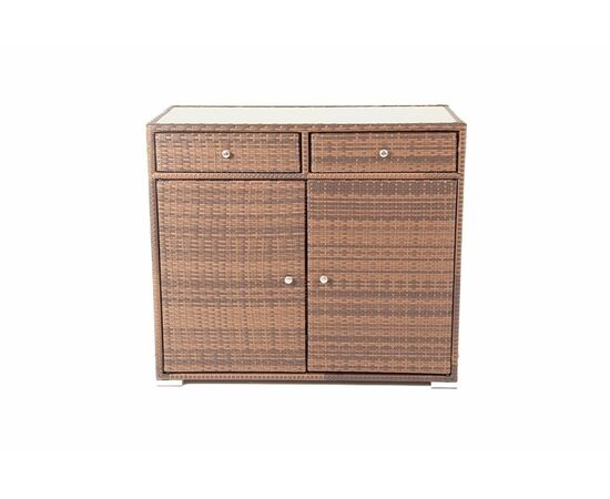 "Мальта" тумба плетеная из искусственного ротанга, цвет коричневый, изображение 3 | Интернет магазин мебели и декора LifeDekor