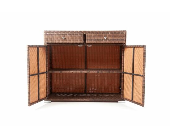 "Мальта" тумба плетеная из искусственного ротанга, цвет коричневый, изображение 4 | Интернет магазин мебели и декора LifeDekor